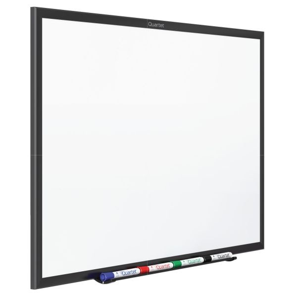 Quartet Classic Magnetic Dry-Erase Whiteboard, 48" X 36", Aluminum Frame With Black Finish