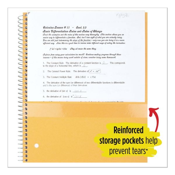 Five Star Wirebound Notebook, 1 Subject, Medium/College Rule, Red Cover, 11 X 8.5, 100 Sheets