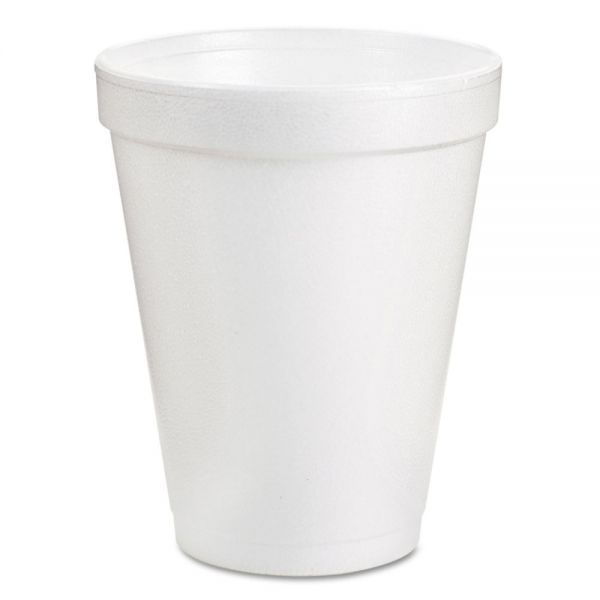 Dart Foam Drink Cups, 8Oz, White, 25/Pack