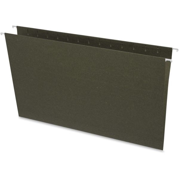 Business Source Standard Hanging File Folders, Legal Size, Green, Box Of 25 Folders
