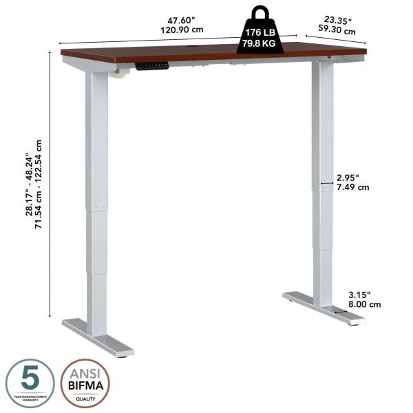 Bush Business Furniture Move 40 Series 48W X 24D Electric Height Adjustable Standing Desk