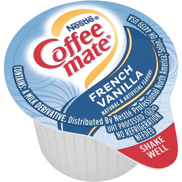 Nestlé Coffee-Mate Liquid Creamer, French Vanilla Flavor, 0.38 Oz Single Serve X 180