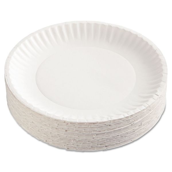 Ajm Packaging Corporation Paper Plates, 6" Dia, White, 1,000/Carton