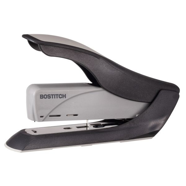 Bostitch Spring-Powered Heavy Duty Stapler, 60-Sheet Capacity, Black/Silver