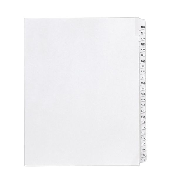 Avery Allstate Style Collated Legal Dividers, Letter Size, White, 126-150 Tab