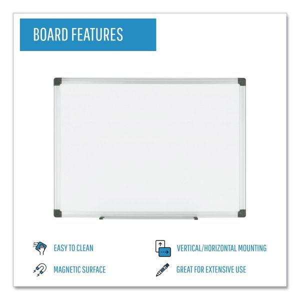 Bi-Silque Bi Office Maya Magnetic Dry-Erase Whiteboard, 960" X 484", Aluminum Frame With Silver Finish