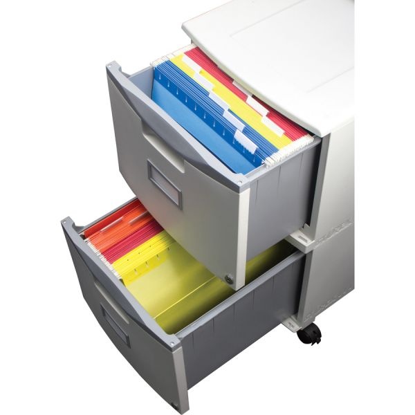 Storex 2-Drawer Mobile File Cabinet With Lock
