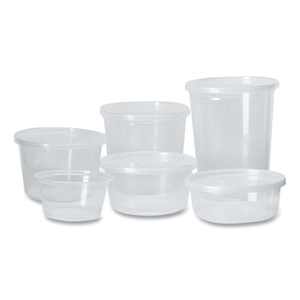 Fabri-Kal Microwavable Deli Containers, 16 Oz, 4.6 Diameter X 3h