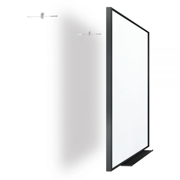 Quartet Fusion Nano-Clean Magnetic Whiteboard, 72 X 48, Black Frame