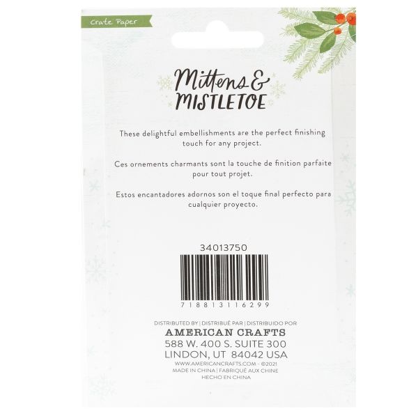Mittens & Mistletoe Epoxy Charms 10/Pkg