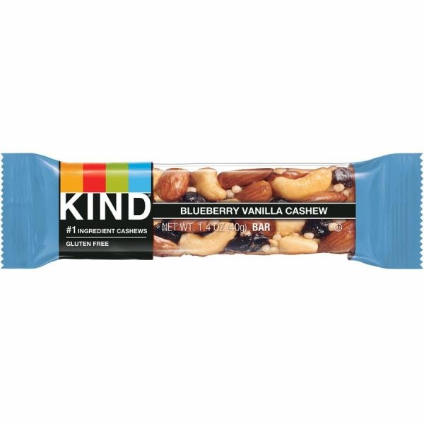 Kind Blueberry Vanilla And Cashew Fruit And Nut Bars, 1.4 Oz, Pack Of 12