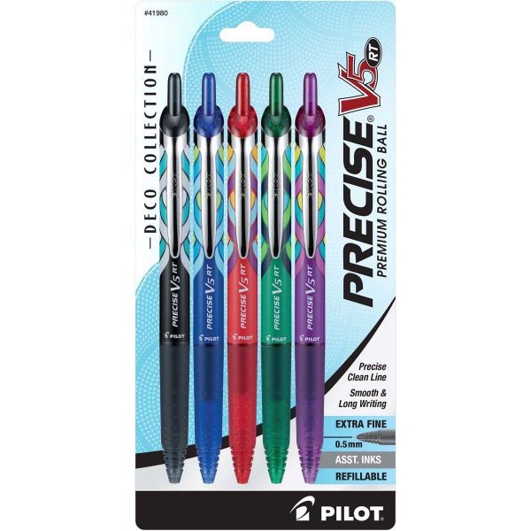 Pilot Precise V5 Premium Roller Pen X-Fine 5/Pkg