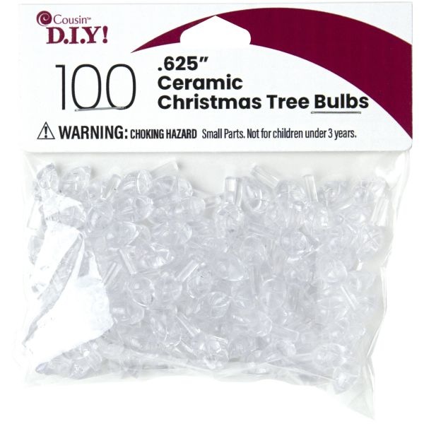 Ceramic Christmas Tree Bulbs .625" 100/Pkg