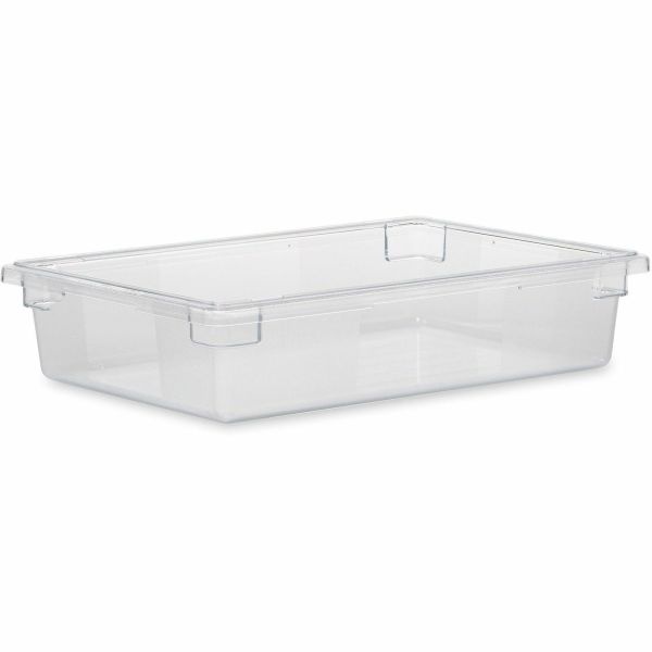 Rubbermaid Commercial Food/Tote Boxes, 8.5 Gal, 26 X 18 X 6, Clear, Plastic