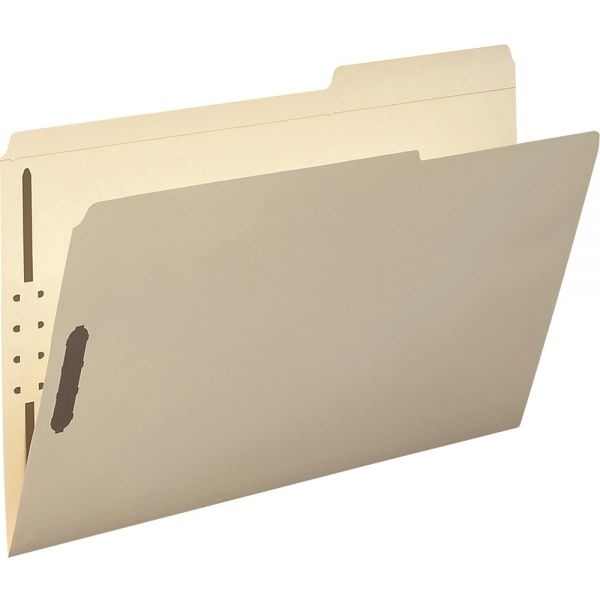 Smead Top Tab Fastener Folders, Guide-Height 2/5-Cut Tabs, 0.75" Expansion, 2 Fasteners, Legal Size, 11-Pt Manila, 50/Box