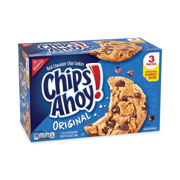 Nabisco Chips Ahoy Chocolate Chip Cookies, 3 Resealable Bags, 3 Lb 6.6 Oz Box, Delivered In 1-4 Business Days