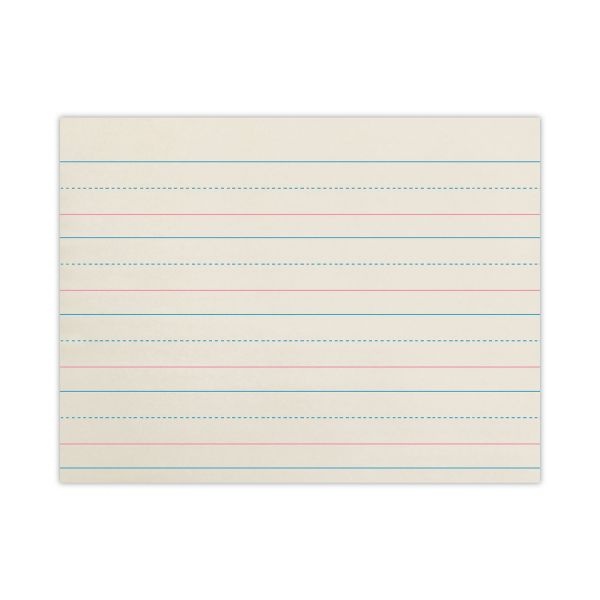 Pacon Multi-Program Handwriting Paper, 30 Lb Bond Weight, 1 1/8" Long Rule, Two-Sided, 8 X 10.5, 500/Pack