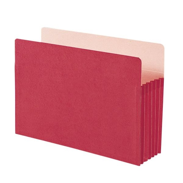 Smead Colored File Pocket, 8-1/2" X 14", 10% Recycled, Red