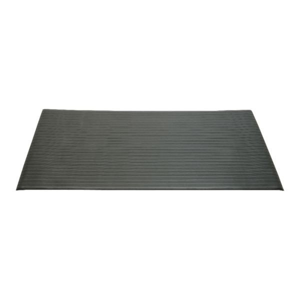 Skilcraft Vinyl Ribbed Anti-Fatigue Mat, 36" X 60", Black (Abilityone 7220-01-616-3624)