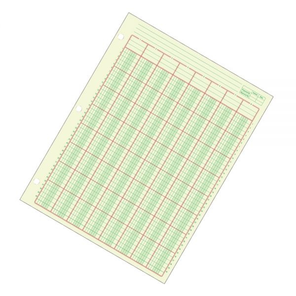 Adams Analysis Pad, 8 1/2" X 11", 100 Pages (50 Sheets), 8 Columns, Green