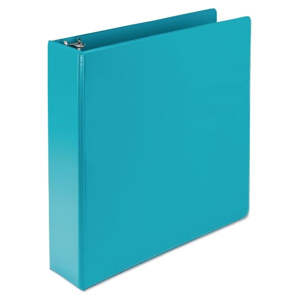 Samsill Fashion 3-Ring View Binder, 2" Capacity, Round Ring, Turquoise, 2/Pack