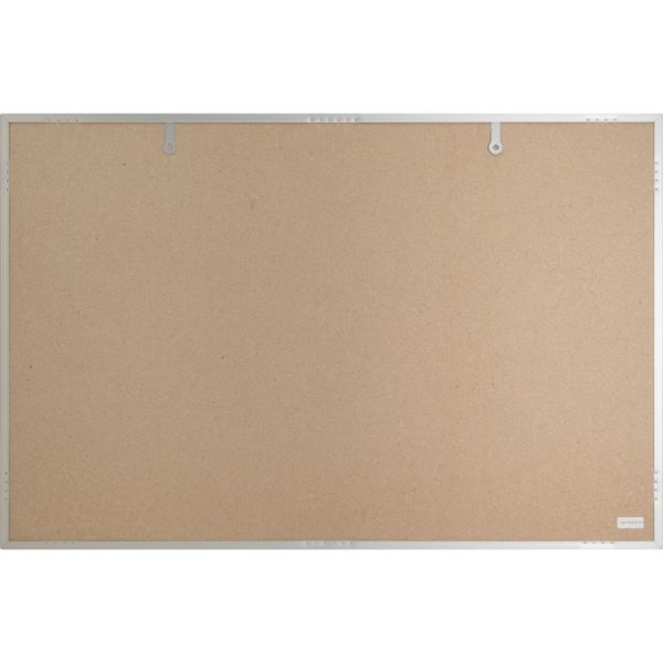 Lorell Basic Cork Board, 48" X 36", Aluminum Frame With Brown Finish