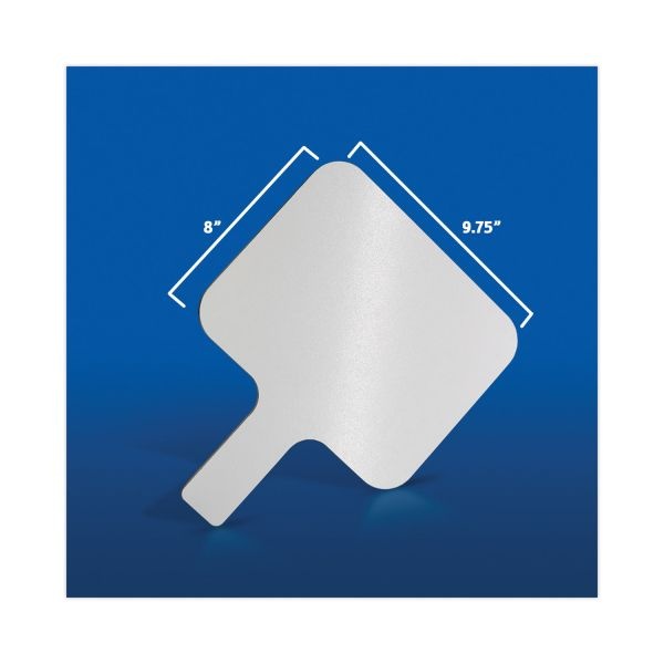 Flipside Dry Erase Paddle, 9.75 X 8, White Surface, 12/Pack