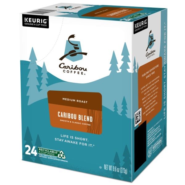 Caribou Coffee Caribou Blend Coffee K-Cups, Medium Roast, 24/Box