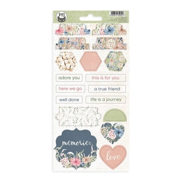 Lady's Diary Chipboard Stickers 4"X8"