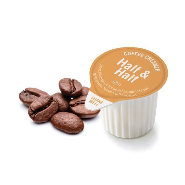 Executive Suite Half-And-Half Liquid Coffee Creamer, Original Flavor, Carton Of 4 Boxes Of 48 Single Serve Tubs