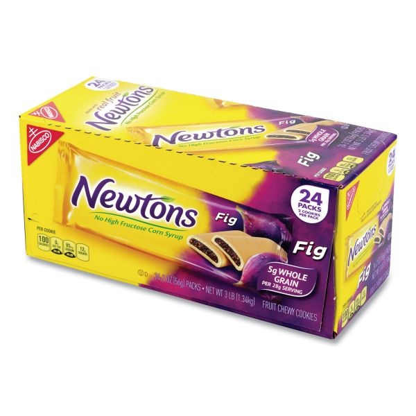 Nabisco Fig Newtons, 2 Oz Pack, 2 Cookies/Pack 24 Packs/Box