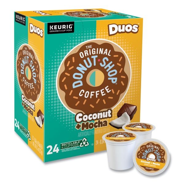 The Original Donut Shop Coffee K-Cups, Coconut Mocha, Medium Roast, 24 K-Cups