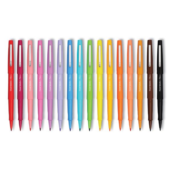 Paper Mate Flair Scented Felt Tip Porous Point Pen, Sunday Brunch Scents, Stick, Medium 0.7 Mm, Assorted Ink And Barrel Colors, 16/Pack