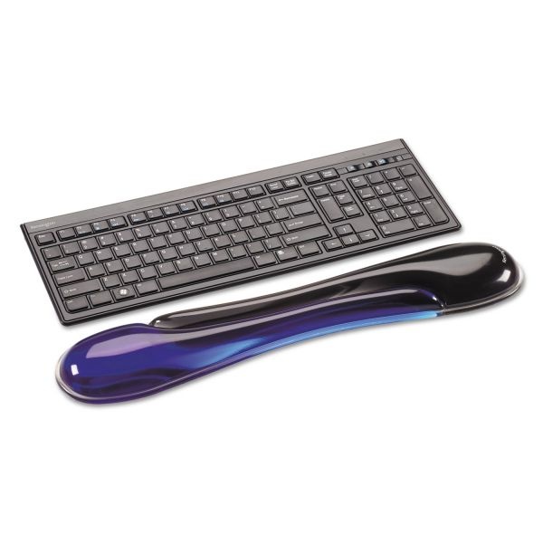 Kensington Duo Gel Wave Keyboard Wrist Rest, 22.62 X 5.12, Blue
