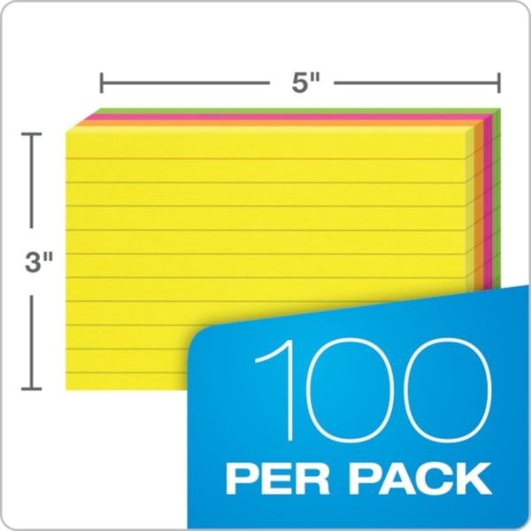 Ruled Index Cards 10PKS/100EA 3x5 White