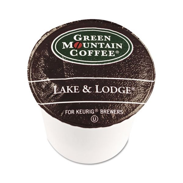 Green Mountain Coffee Lake & Lodge Coffee K-Cups, Medium Roast, 96/Carton