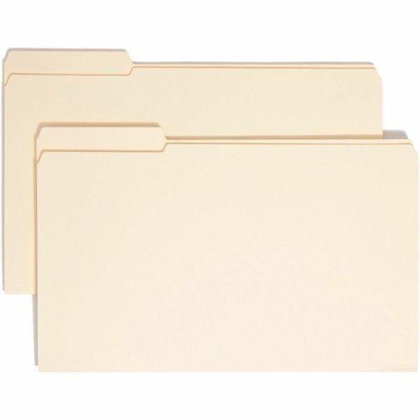 Smead File Folders, Reinforced Tab, 1/3 Cut, Left Position, Legal Size, Manila, Box Of 100