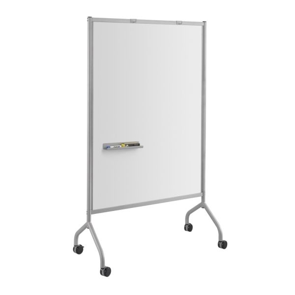Safco Impromptu Full Magnetic Dry-Erase Whiteboard Screen, 42" X 72", Steel Frame With Gray Finish