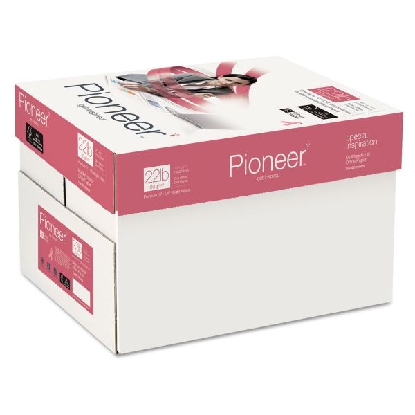 Pioneer Multipurpose Paper, 99 Brightness, 22 Lb, 8 1/2 X 11, Bright White, 5000 Sheets/Carton