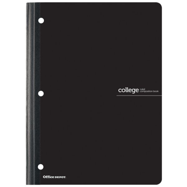 Composition Book, 8-1/2" X 11", College Ruled, 80 Sheets, Black