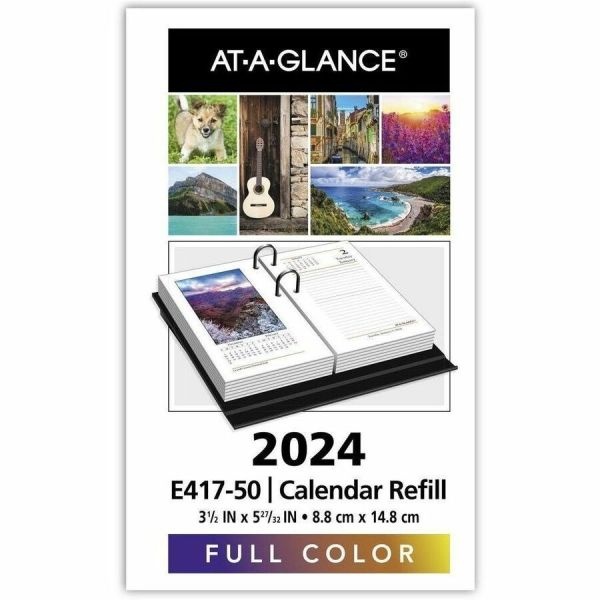 At-A-Glance Photographic Loose-Leaf Desk Calendar Refill