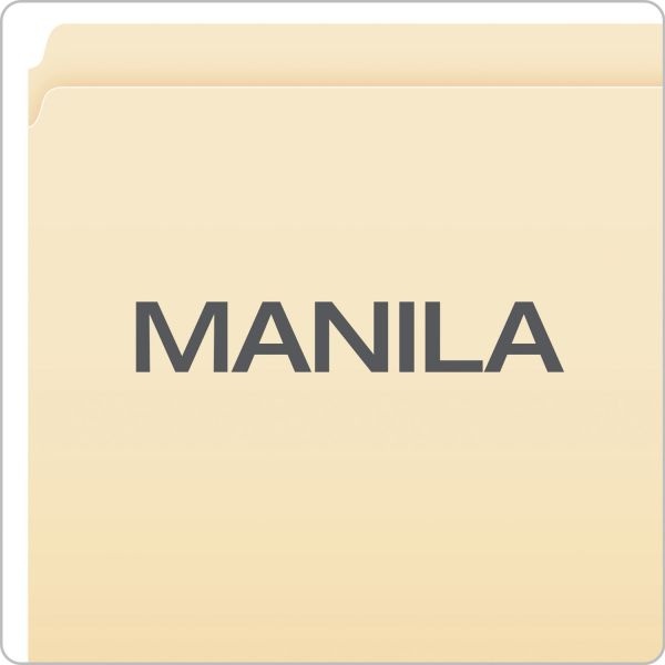 Pendaflex Manila File Folders, Straight Tabs, Legal Size, 0.75" Expansion, Manila, 100/Box