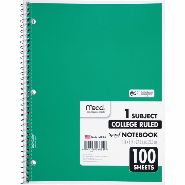 Mead One-Subject Spiral Notebook