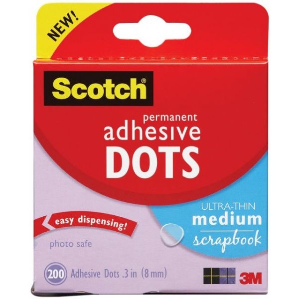 Scotch Permanent Ultra-Thin Medium Scrapbook Adhesive Dots