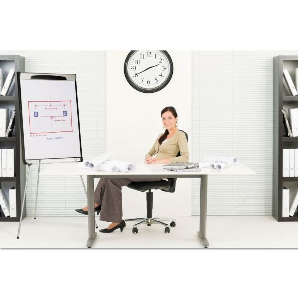 Mastervision Tripod Extension Bar Magnetic Dry-Erase Easel, 39" To 72" High, Black/Silver