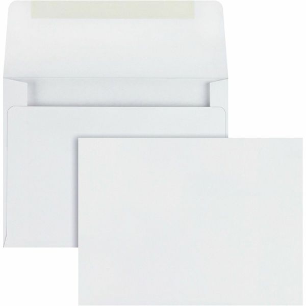 Quality Park Invitation Envelopes, 4 3/8" X 5 3/4", Gummed Seal, White, Box Of 100