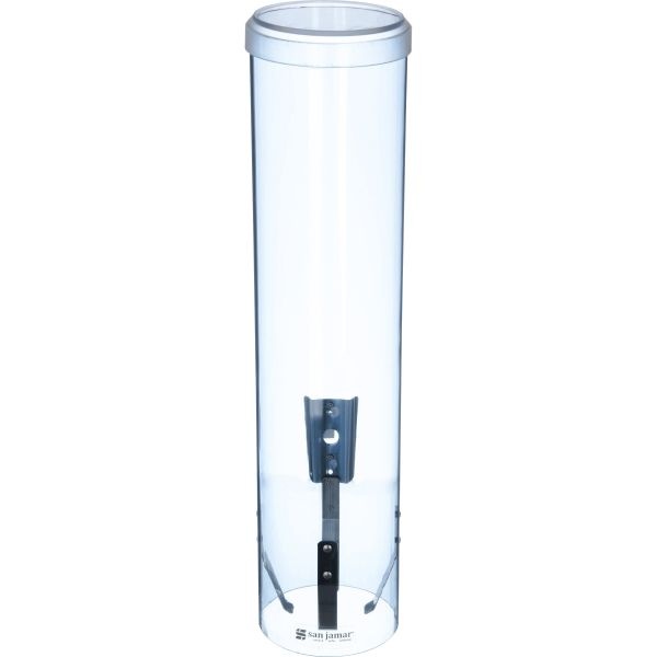 San Jamar Large Pull-Type Water Cup Dispenser, For 12 Oz Cups, Translucent Blue