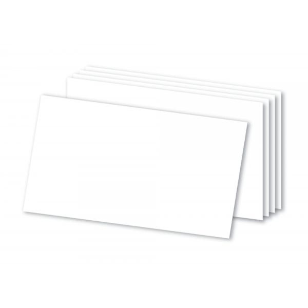 Blank Index Cards, 3" X 5", White, Pack Of 100