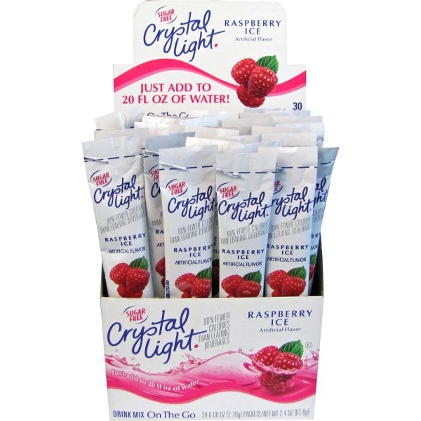 Crystal Light On The Go Mix Sticks, Raspberry, Box Of 30 Packets