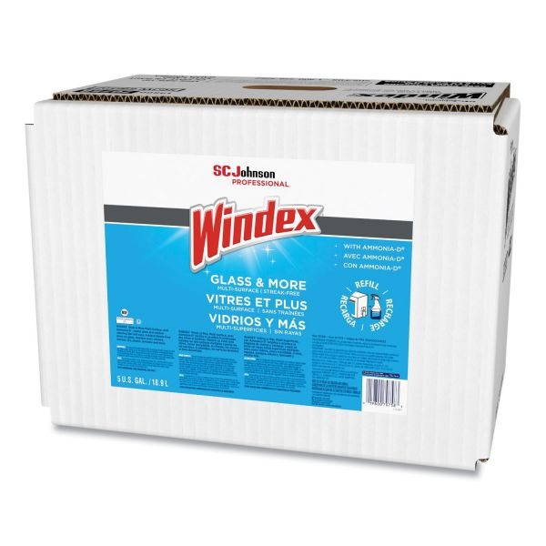 Windex Glass Cleaner With Ammonia-D, 5Gal Bag-In-Box Dispenser